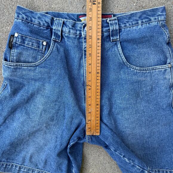 90s JNCO style Jean Shorts Jorts On the Brink OTB size 36 punk skater streetwear - Picture 8 of 9
